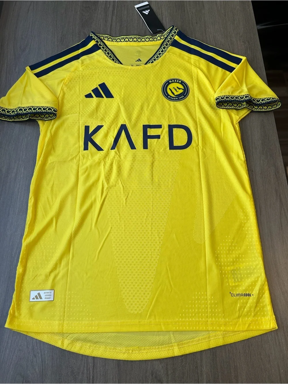 adidas Yellow Ronaldo #7 Men's Soccer Jersey